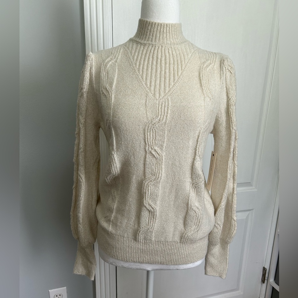 NWT Madison + Hudson Sparkly Cream Sweater Size Small